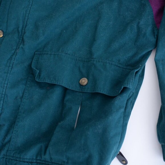 Vintage Jeremy Slade International Green Purple Zip Up Nautical Jacket Large - Picture 6 of 12